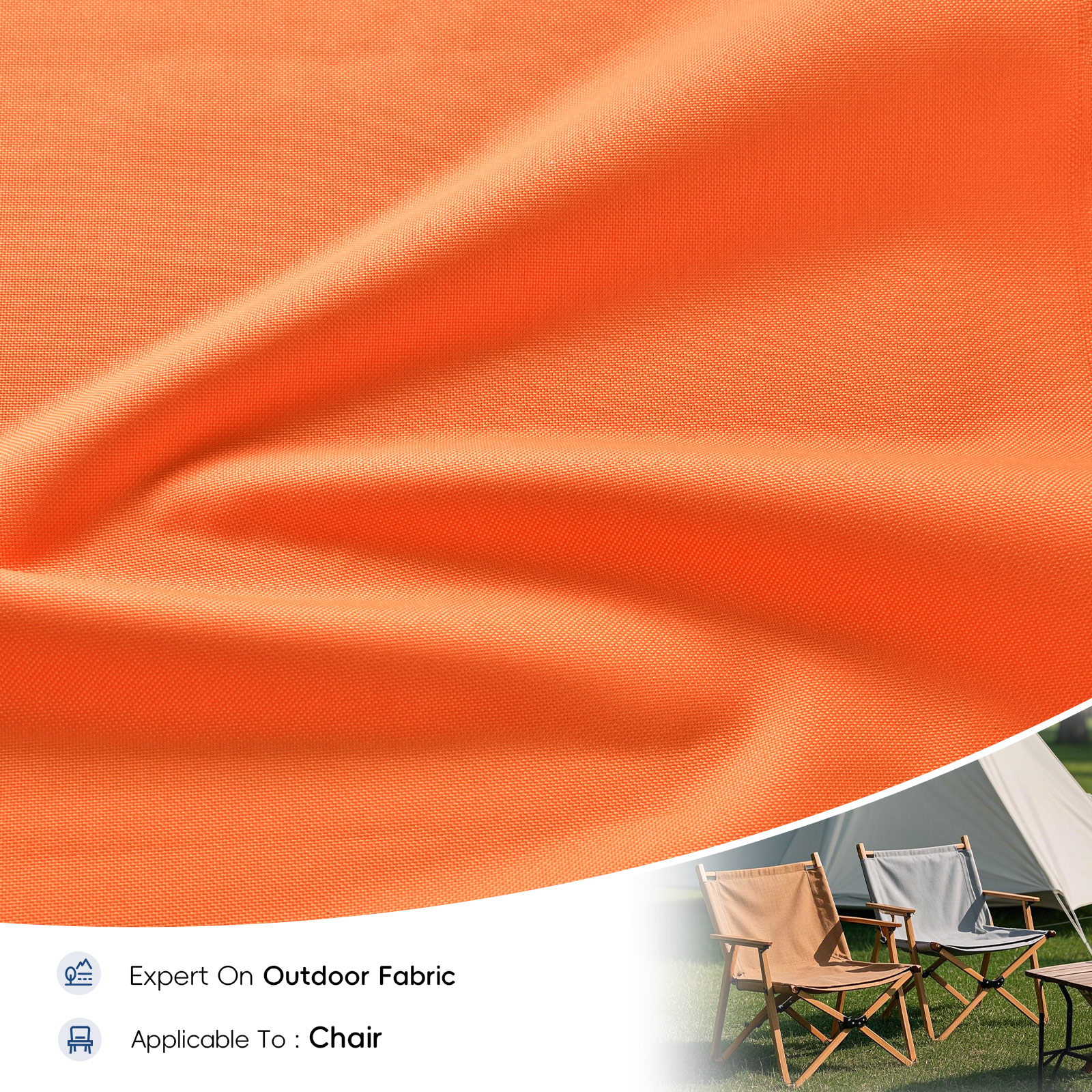 600D PVC Polyester Oxford Chair Fabric Orange